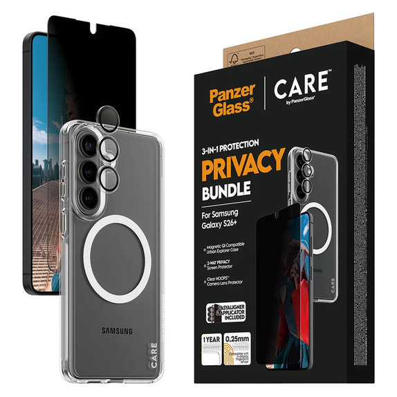 Bundle Privacy 3-in-1 for Samsung Galaxy S26+, PanzerGlass
