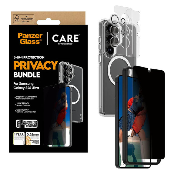 Bundle Privacy 3-in-1 for Samsung Galaxy S26 Ultra, PanzerGlass