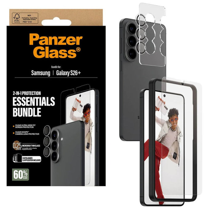 Bundle Essentials 2-in-1 for Samsung S26+, PanzerGlass