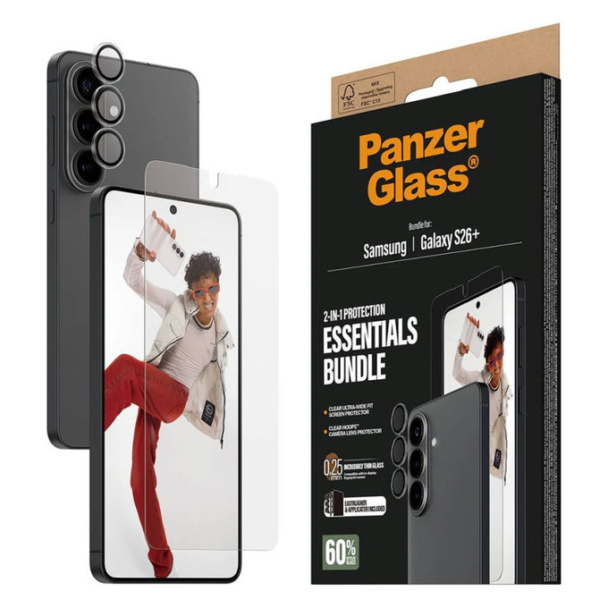 Bundle Essentials 2-in-1 for Samsung S26+, PanzerGlass