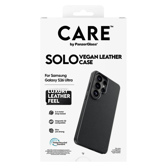 Case Solo for Samsung Galaxy S26 Ultra, Black, PanzerGlass