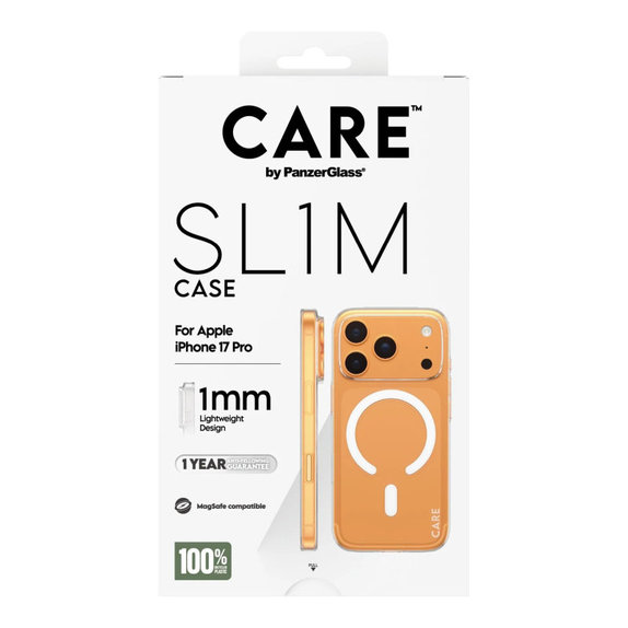 Case SL1M for iPhone 17 Pro, Transparent, CARE