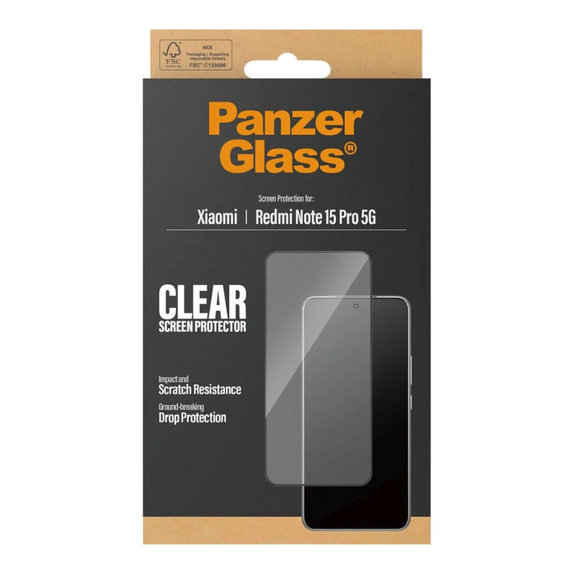 UWF Tempered Glass for Xiaomi Redmi Note 15 Pro 5G, Black, PanzerGlass