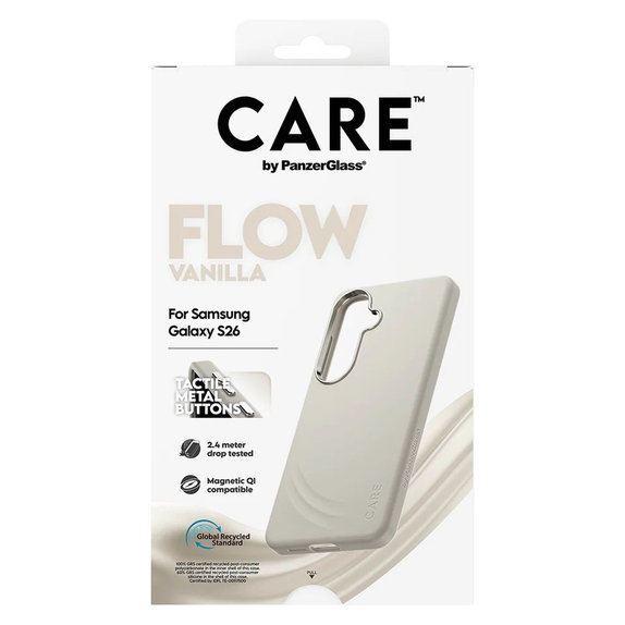 Case FLOW with QI for Samsung Galaxy S26, Vanilla, PanzerGlass