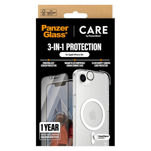 Bundle 3-in-1 for iPhone 17e/16e, PanzerGlass