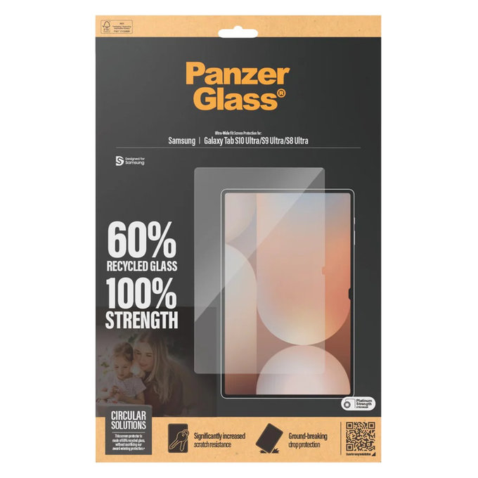 Tempered Glass UWF for Samsung Galaxy Tab S8 Ultra/S9 Ultra/S10 Ultra, Clear, PanzerGlass