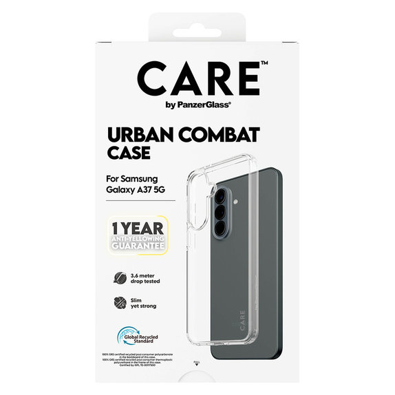 Case Urban Combat for Samsung Galaxy A37, Transparent, PanzerGlass