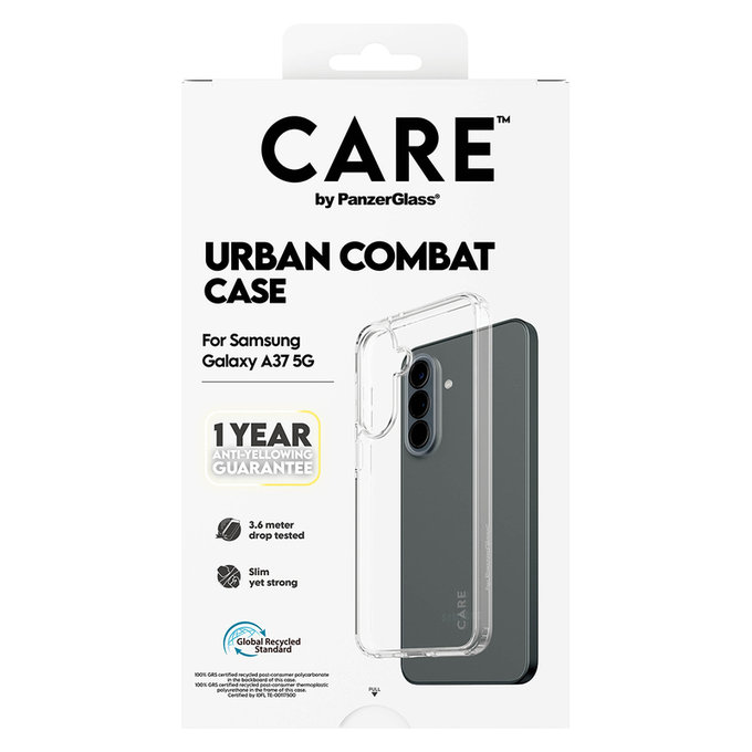 Case Urban Combat for Samsung Galaxy A37, Transparent, PanzerGlass