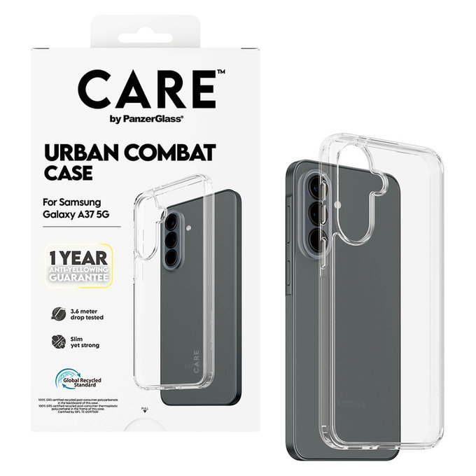 Case Urban Combat for Samsung Galaxy A37, Transparent, PanzerGlass