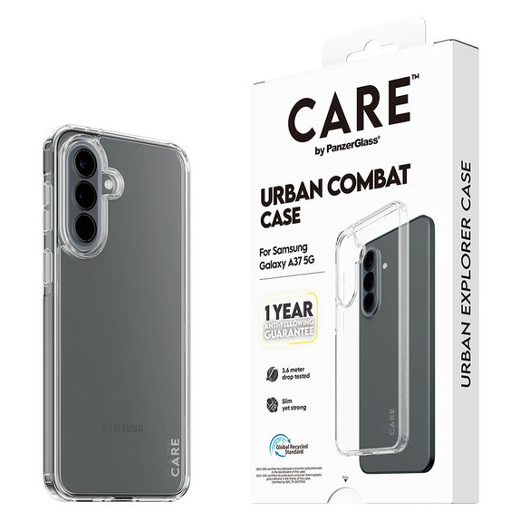 Case Urban Combat for Samsung Galaxy A37, Transparent, PanzerGlass