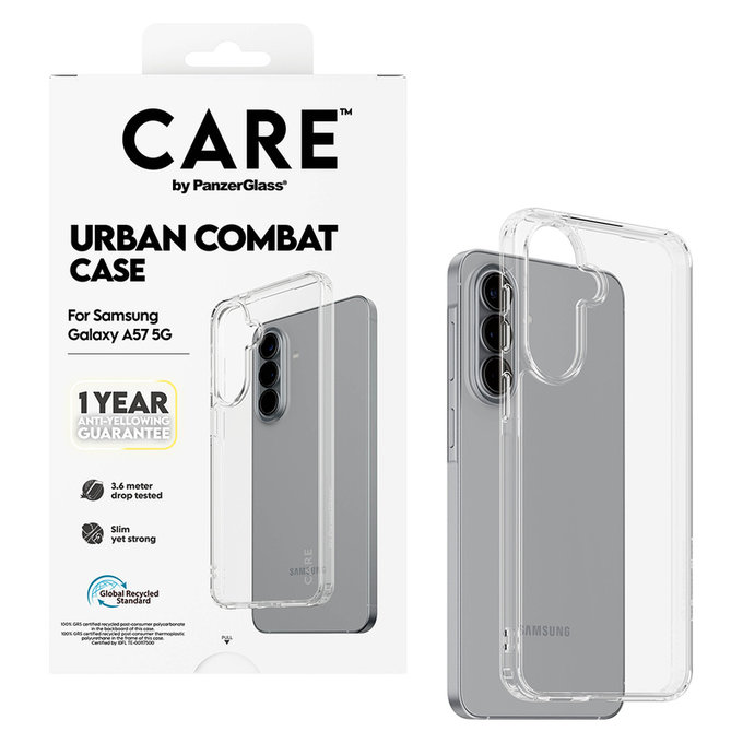 Case Urban Combat for Samsung Galaxy A57, Transparent, PanzerGlass