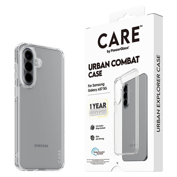 Case Urban Combat for Samsung Galaxy A57, Transparent, PanzerGlass
