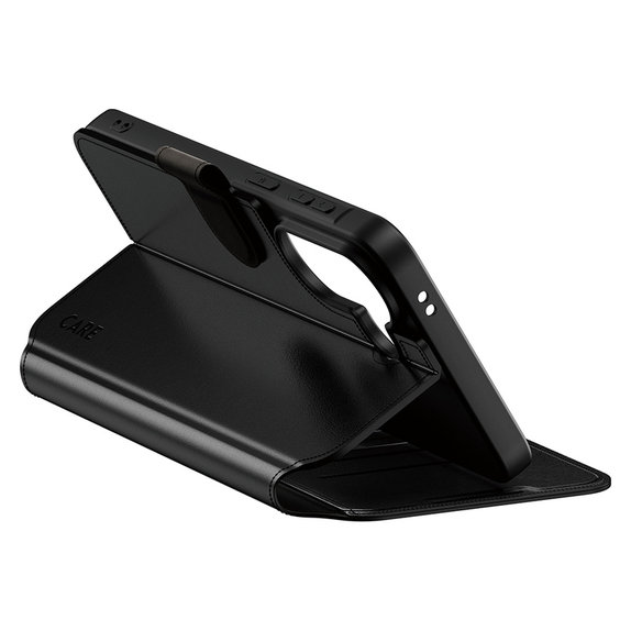 Case Wallet Kickstand for Samsung Galaxy A57, Black, PanzerGlass