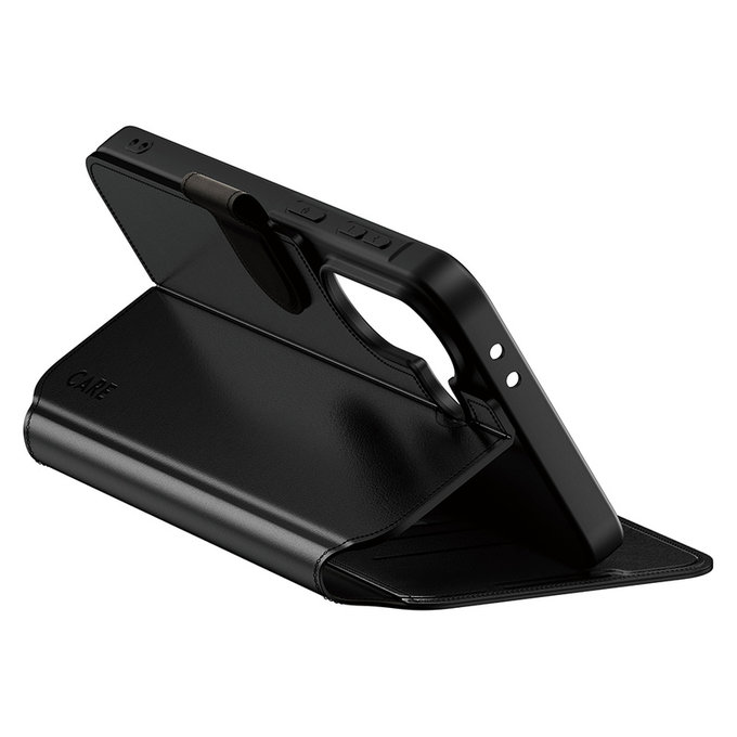 Case Wallet Kickstand for Samsung Galaxy A37, Black, PanzerGlass