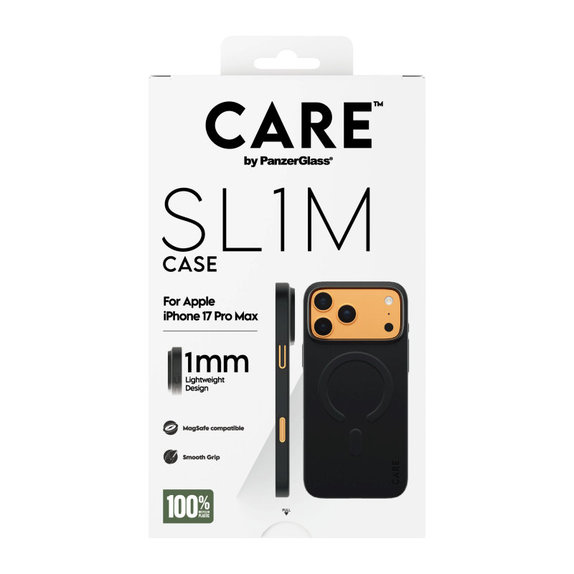 Case SL1M for iPhone 17 Pro Max, Black, PanzerGlass