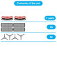 Replacement set for iRobot Roomba 500, 600-series (2 pairs of Main brushes, 4x Filter, 4x Side brush)