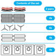 Replacement set for Mova Z60 Ultra Roller (2 pairs of Main brushes, 4x Filter, 4x Side brush, 4x Mop cloth, 4x Dust bag)