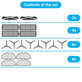 Replacement set for Rowenta Explorer s60 (2x Main brush, 4x Filter, 8x Side brush, 4x Mop cloth)