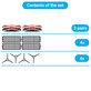 Replacement set for iRobot Roomba 800, 900-series (2 pairs of Main brushes, 4x Filter, 4x Side brush)