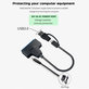 USB 3.0 / USB-C to SATA adapter for 2.5" and 3.5" HDD/SSD, with power supply