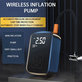 Wireless air compressor with digital display, 150 PSI, black