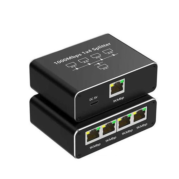 4-port Gigabit Ethernet switch, RJ45, 1000 Mbps