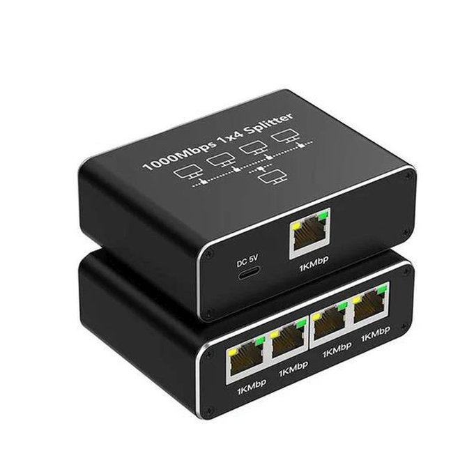 4-port Gigabit Ethernet switch, RJ45, 1000 Mbps