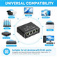 4-port Gigabit Ethernet switch, RJ45, 1000 Mbps