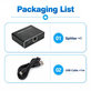 4-port Gigabit Ethernet switch, RJ45, 1000 Mbps