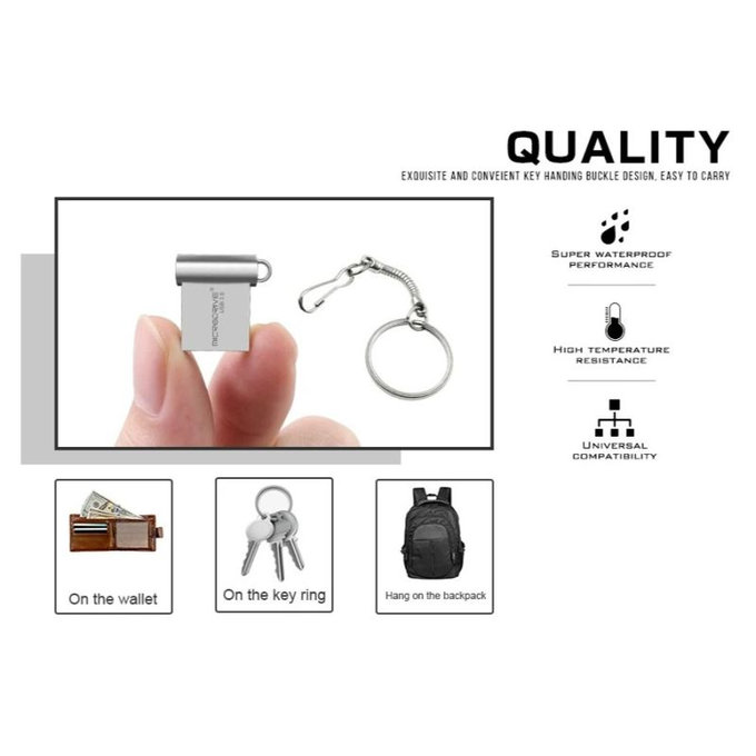 Metal USB flash drive 64 GB, USB 3.0, silver