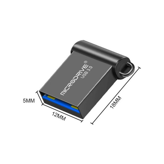 Metal USB flash drive 64 GB, USB 3.0, silver
