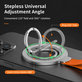 Magnetic phone holder with lanyard, black-orange