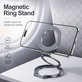 Foldable magnetic phone ring holder, silver