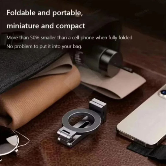 Universal rotating magnetic phone holder, grey
