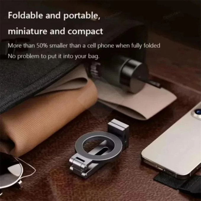 Universal rotating magnetic phone holder, grey