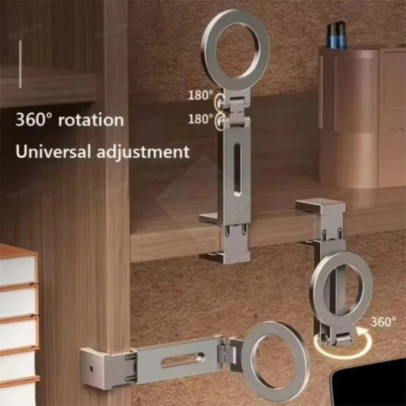 Universal rotating magnetic phone holder, grey