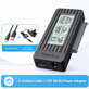 USB-C / USB 3.0 to SATA Adapter for HDD/SSD with Display, 12V/3A EU