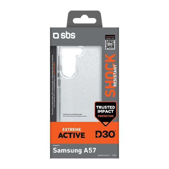 SBS - Case Extreme Active D3O for Samsung Galaxy A57, Transparent