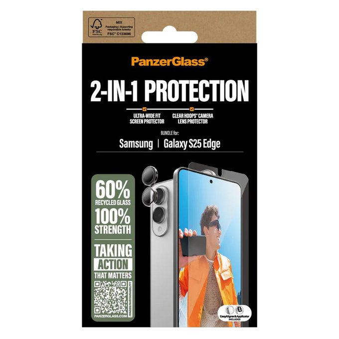 Bundle 2-in-1 for Samsung Galaxy S25 Edge, PanzerGlass