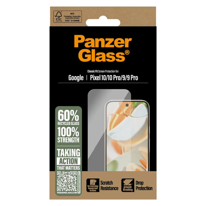 Tempered Glass for Google Pixel 10/10 Pro/9/9 Pro, Clear, PanzerGlass