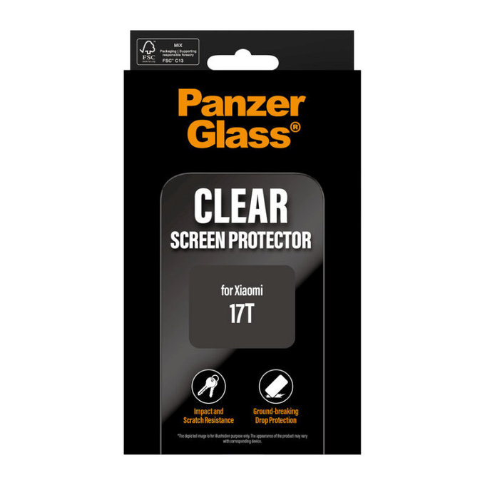 Tempered Glass UWF for Xiaomi 17T, Black, PanzerGlass
