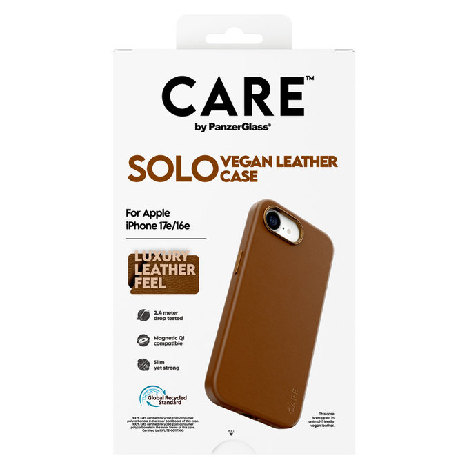 Case Solo for iPhone 17e/16e, Brown, PanzerGlass