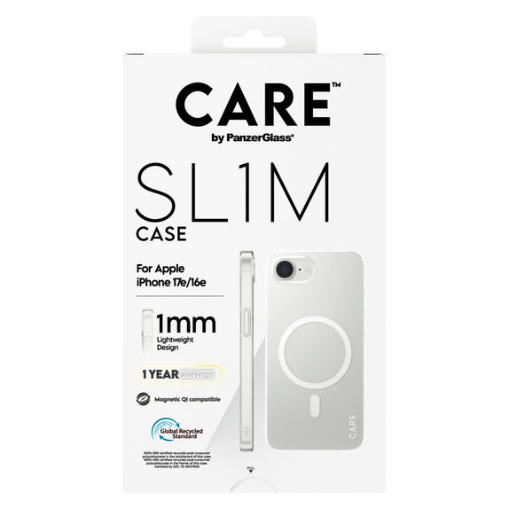 Case SL1M with MagSAFE by PanzerGlass for iPhone 17e/16e, Transparent, PanzerGlass