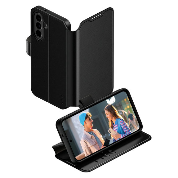 Case Wallet Kickstand for Samsung Galaxy A27, Black, PanzerGlass