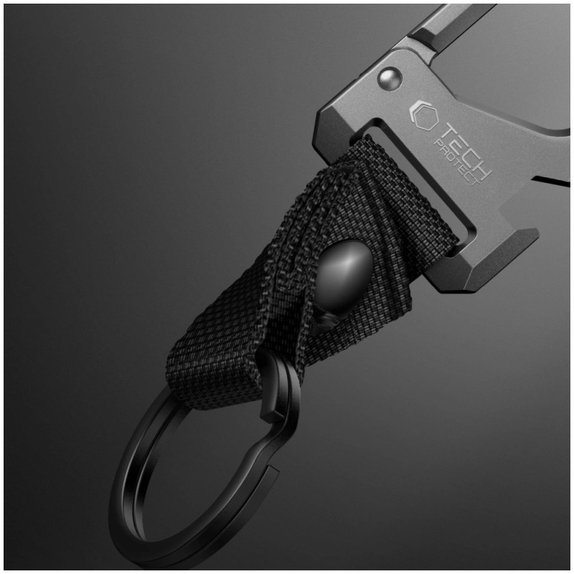 Keychain Slidelock Carabiner Keychain, Gunmetal, Tech-Protect