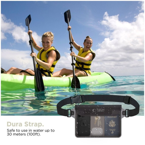 Waterproof case UWP10 10 Inch, black/clear, Tech-Protect