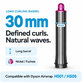 Long Curling Barrel for Dyson Airwrap HS01, HS05, 30 mm, Nickel / Fuchsia