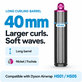 Long Curling Barrel for Dyson Airwrap HS01, HS05, 40 mm, Nickel / Fuchsia