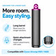 Long Curling Barrel for Dyson Airwrap HS01, HS05, 40 mm, Nickel / Fuchsia