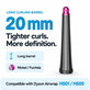 Long Curling Barrel for Dyson Airwrap HS01, HS05, 20 mm, Nickel / Fuchsia